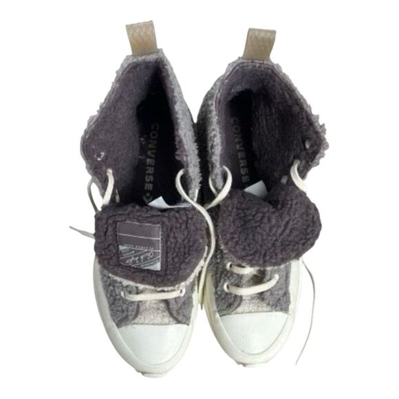 Converse Run Star Hike High Sherpa - Vapor Mauve Grey Sneakers Men 8 Women 9.5 main image 4
